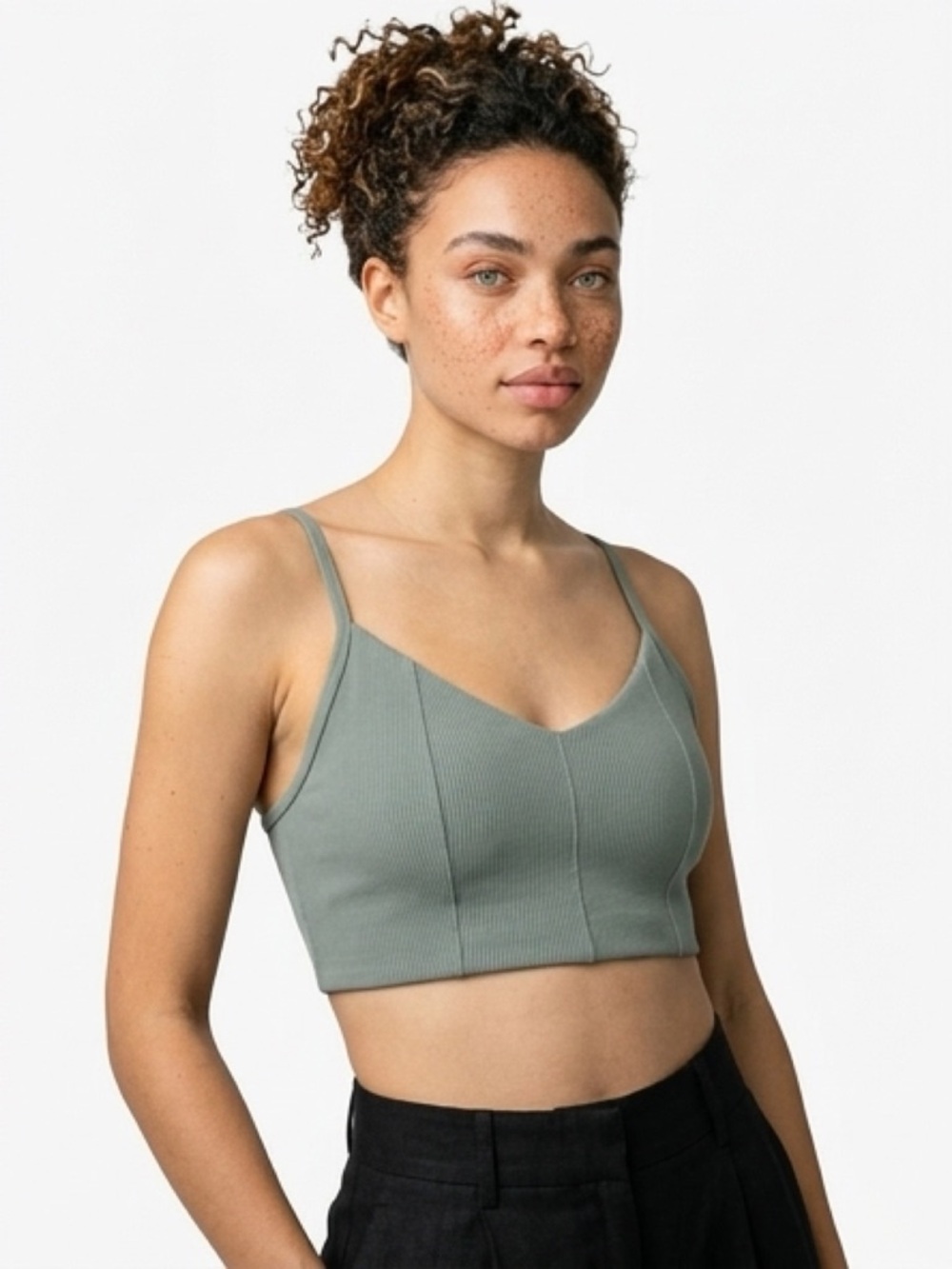 Aerie Offline Olive Green Sports Bra - Size Small